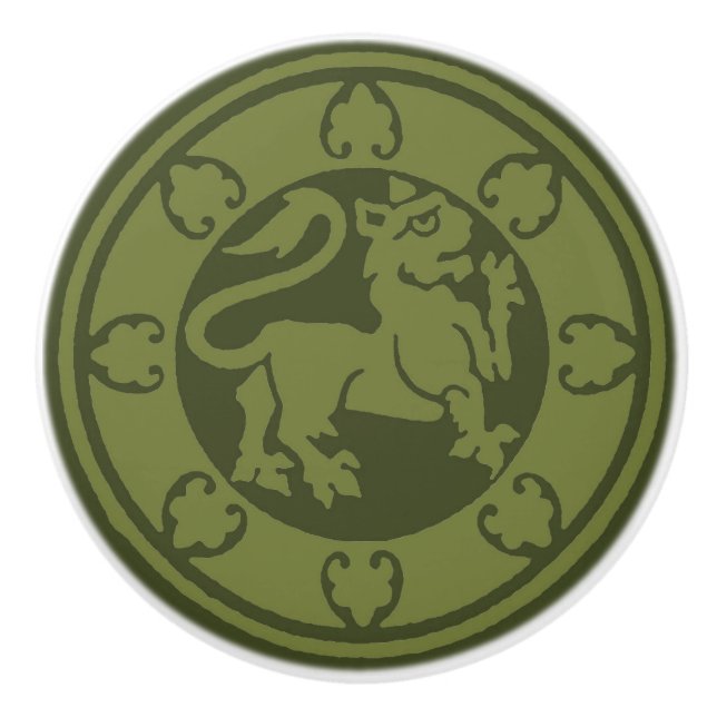 Pomo De Cerámica León medieval (Anverso)