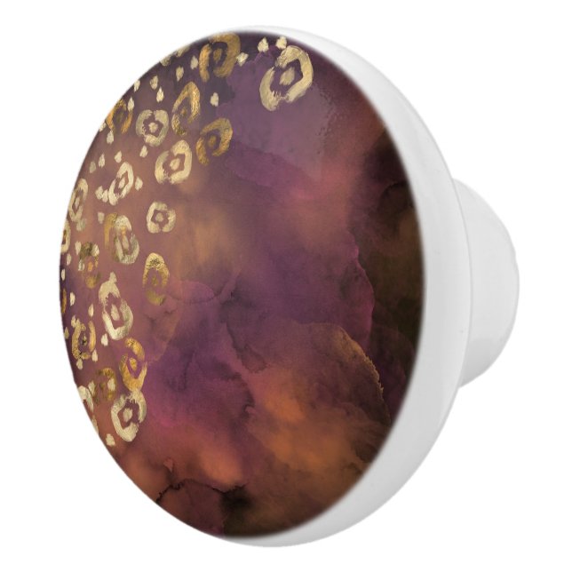 Pomo De Cerámica Leopard Paint Series Design 7 (Derecha)