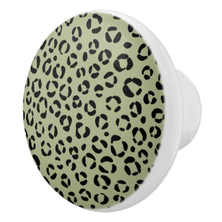 Pomo De Cerámica Leopardo Sabiado