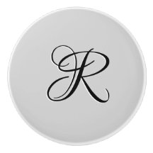 Letra blanca 3D caligrafía carta inicial | Gris Pa