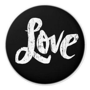 Pomo De Cerámica Letras Modernas de la Palabra AMOR Hippie Desgasta
