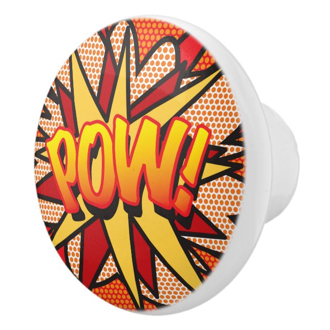 Pomo De Cerámica ¡Libro de historietas POW! perilla (Derecha)