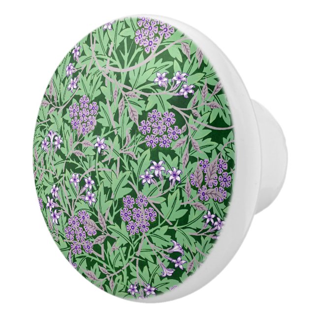 Pomo De Cerámica Lilac and green floral pattern (Derecha)