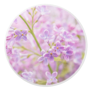 Pomo De Cerámica Lilac Flowers Mist