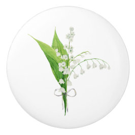 Pomo De Cerámica Lily de los Muebles Florales del Valle