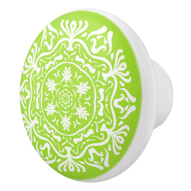 Pomo De Cerámica Lime Mandala (Derecha)