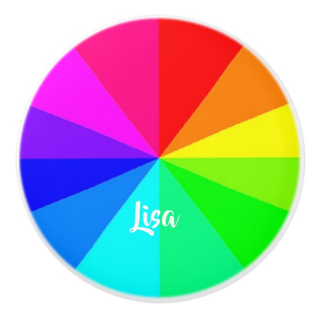 Pomo De Cerámica Líneas de arco iris (Anverso)