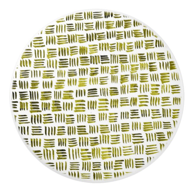 Pomo De Cerámica Líneas verdes (Anverso)