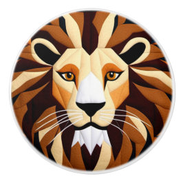 Pomo De Cerámica Lion Quilt