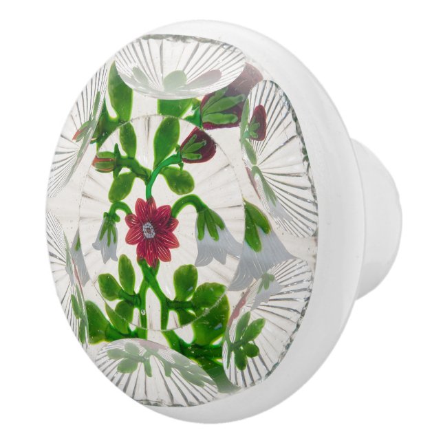 Pomo De Cerámica Lirio elegante del Victoriano de las Flores del Va (Derecha)