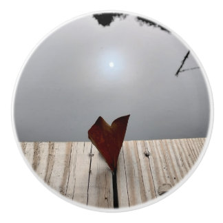 Pomo De Cerámica Little Lake Heart Love Leaf