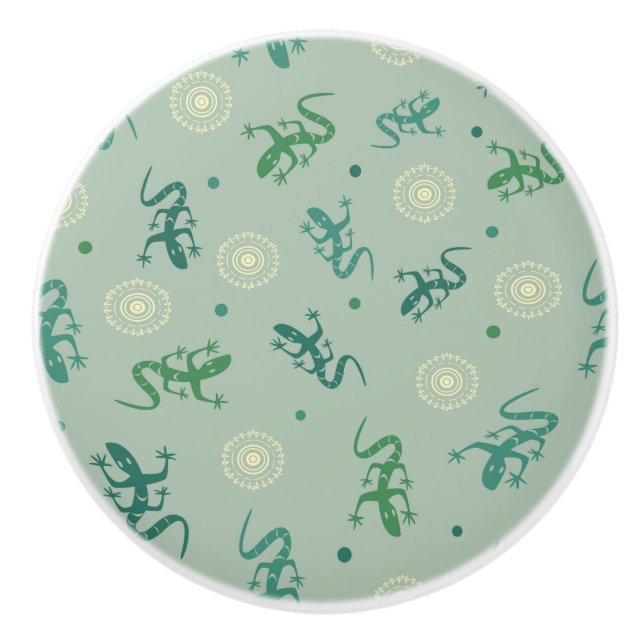 Pomo De Cerámica Lizard (Anverso)