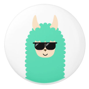 Pomo De Cerámica Llama fresca de la emoji