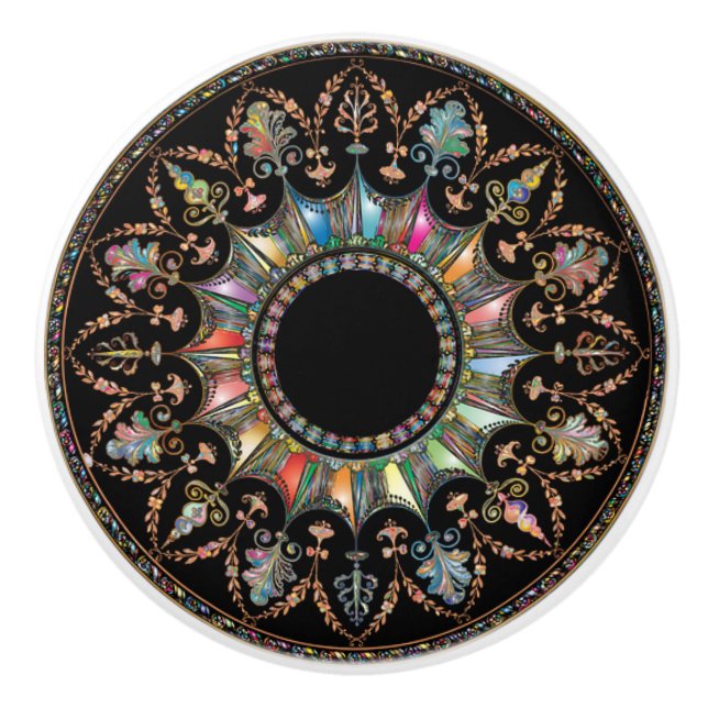 Pomo De Cerámica "Lleno de color"  (Anverso)