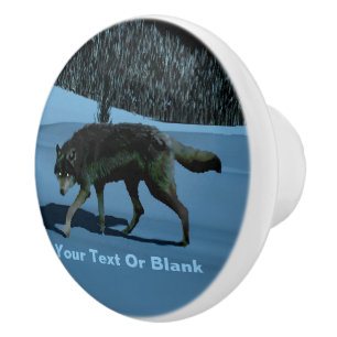 Pomo De Cerámica Lobo de Invierno - Tapetum Lucidum