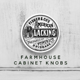 Pomo De Cerámica Logo de Blacking en polaco ✨ blanco y negro