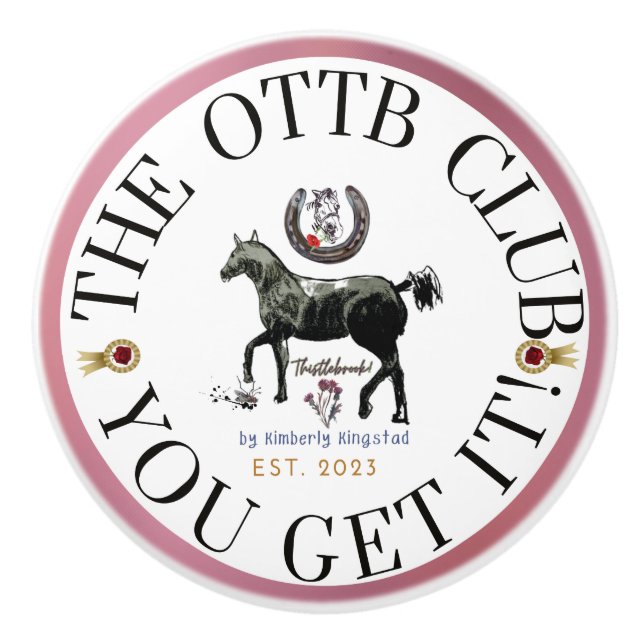 Pomo De Cerámica Logo de Jamie y Poppy (Anverso)