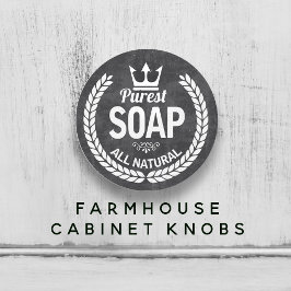 Pomo De Cerámica Logotipo de jabón vintage en cerámica de baño Wrea