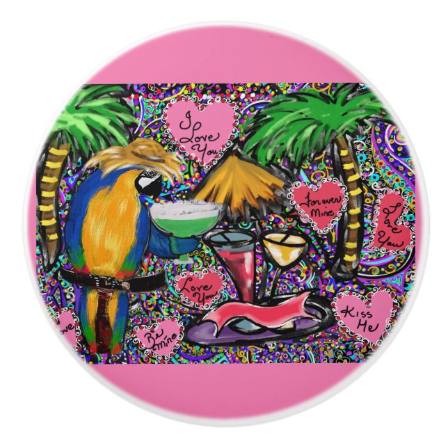 Pomo De Cerámica Loro (Anverso)