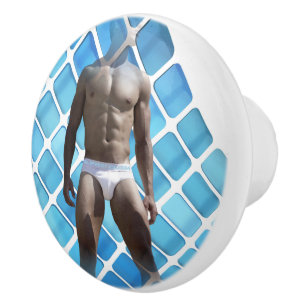 Pomo De Cerámica Los abdominales six-pack musculosos de SlipperyJoe