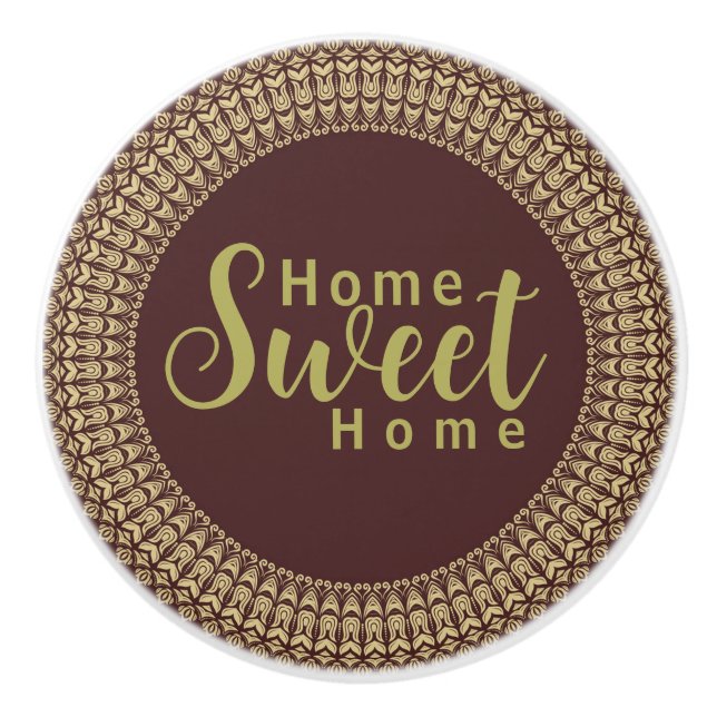 Pomo De Cerámica Los elementos florales de los árabes de la fronter (Anverso)