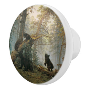 Pomo De Cerámica Los pechos y tiras de arte del bosque de Shiskin