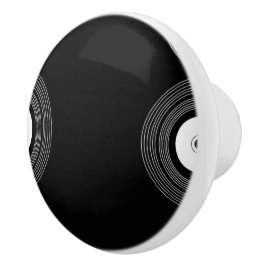 Pomo De Cerámica Lp vinilo en negro