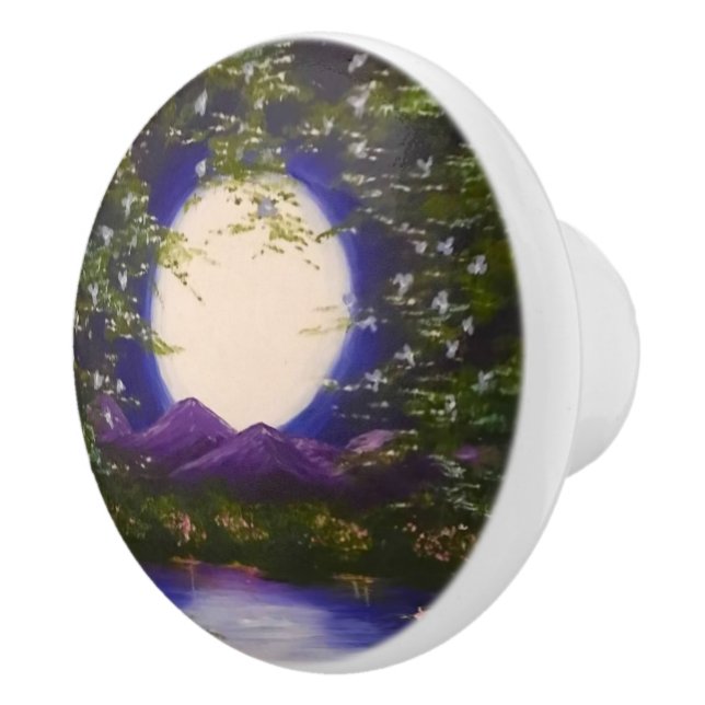 Pomo De Cerámica Luna Llena (Derecha)