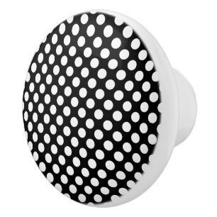 Pomo De Cerámica Lunar blanco y negro