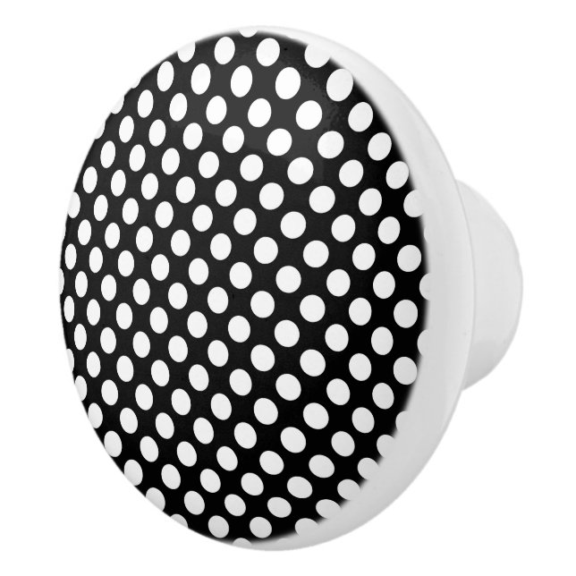 Pomo De Cerámica Lunar blanco y negro (Derecha)