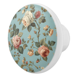 Pomo De Cerámica Luxury Vintage Indira Floral