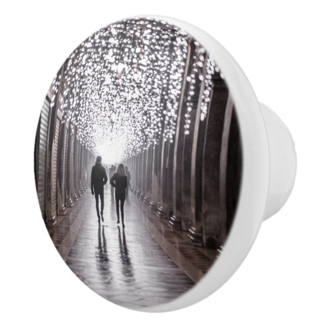 Pomo De Cerámica Luz, sombras y simetría - sepia (Derecha)