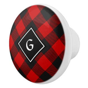 Pomo De Cerámica MacGregor Rob Roy Tartan Ceramic Knob
