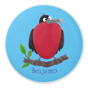 Pomo De Cerámica Magnífico personalizado de pájaro fragata