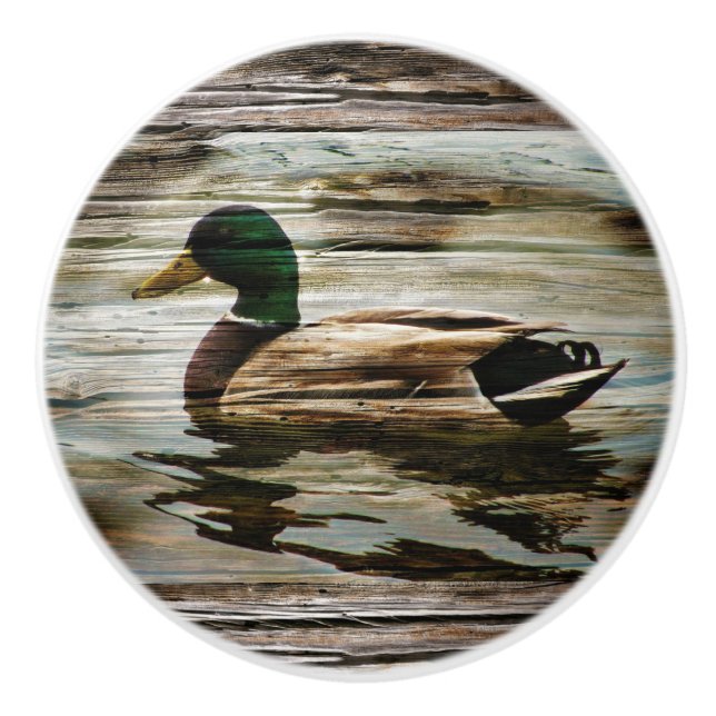 Pomo De Cerámica Mallard Duck (Anverso)