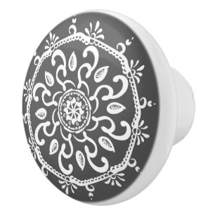 Pomo De Cerámica Manatee Mandala