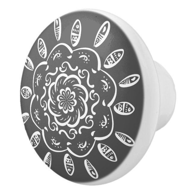 Pomo De Cerámica Manatee Mandala (Derecha)