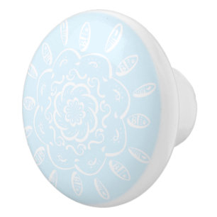 Pomo De Cerámica Mandala ártica