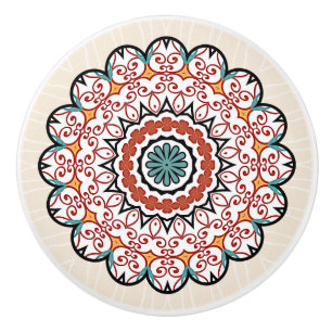 Pomo De Cerámica Mandala bonita