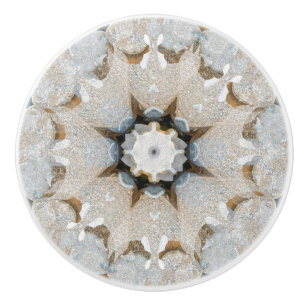 Pomo De Cerámica Mandala de piedra gráfica neutral geométrica