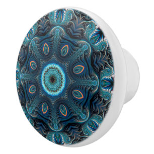 Pomo De Cerámica Mandala espacial misteriosa