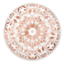 Mándala floral de oro rosa