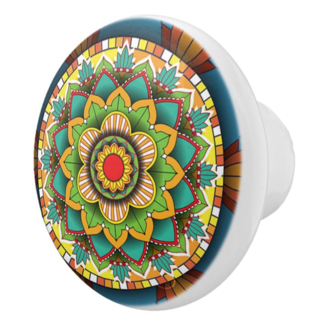 Pomo De Cerámica  Mandala Knob cerámico (Derecha)