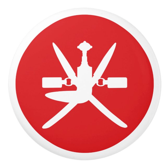 Pomo De Cerámica Mando de aviación militar de la bandera del país r (Anverso)