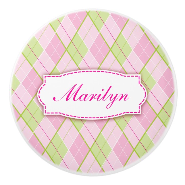 Pomo De Cerámica Mango de manija de manija con estampado de diamant (Anverso)