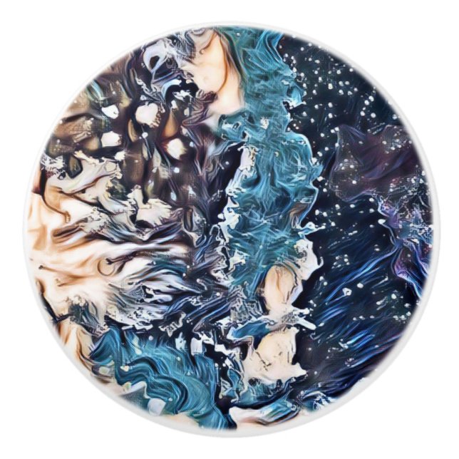 Pomo De Cerámica Mangueras de arrastre de aguas costeras (Anverso)