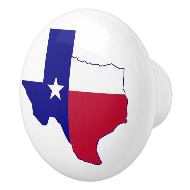 Pomo De Cerámica Mapa de bandera de Texas (Derecha)