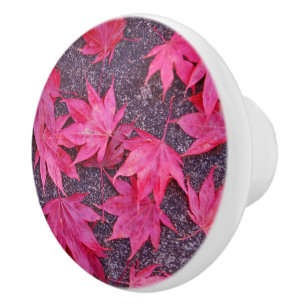 Pomo De Cerámica Maple Rojo deja la picadura de cerámica