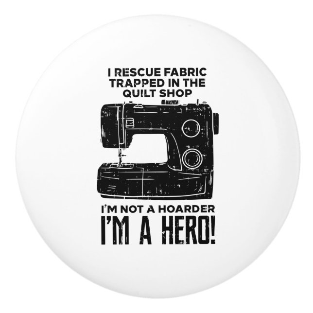 Pomo De Cerámica Máquina de coser (Anverso)