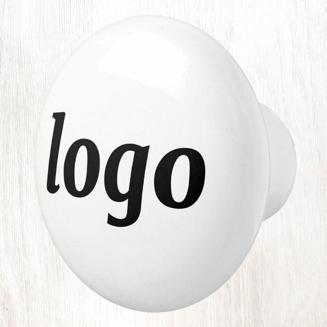 Pomo De Cerámica Marca promocional de logotipos sencillos (Simple logo business branding promotional ceramic door pull or knob)